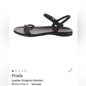 Prada Leather Slingback Sandals